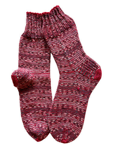 Handgestrickte Socken, Gr. 38/39