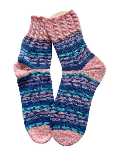 Handgestrickte Socken, Gr. 44/45