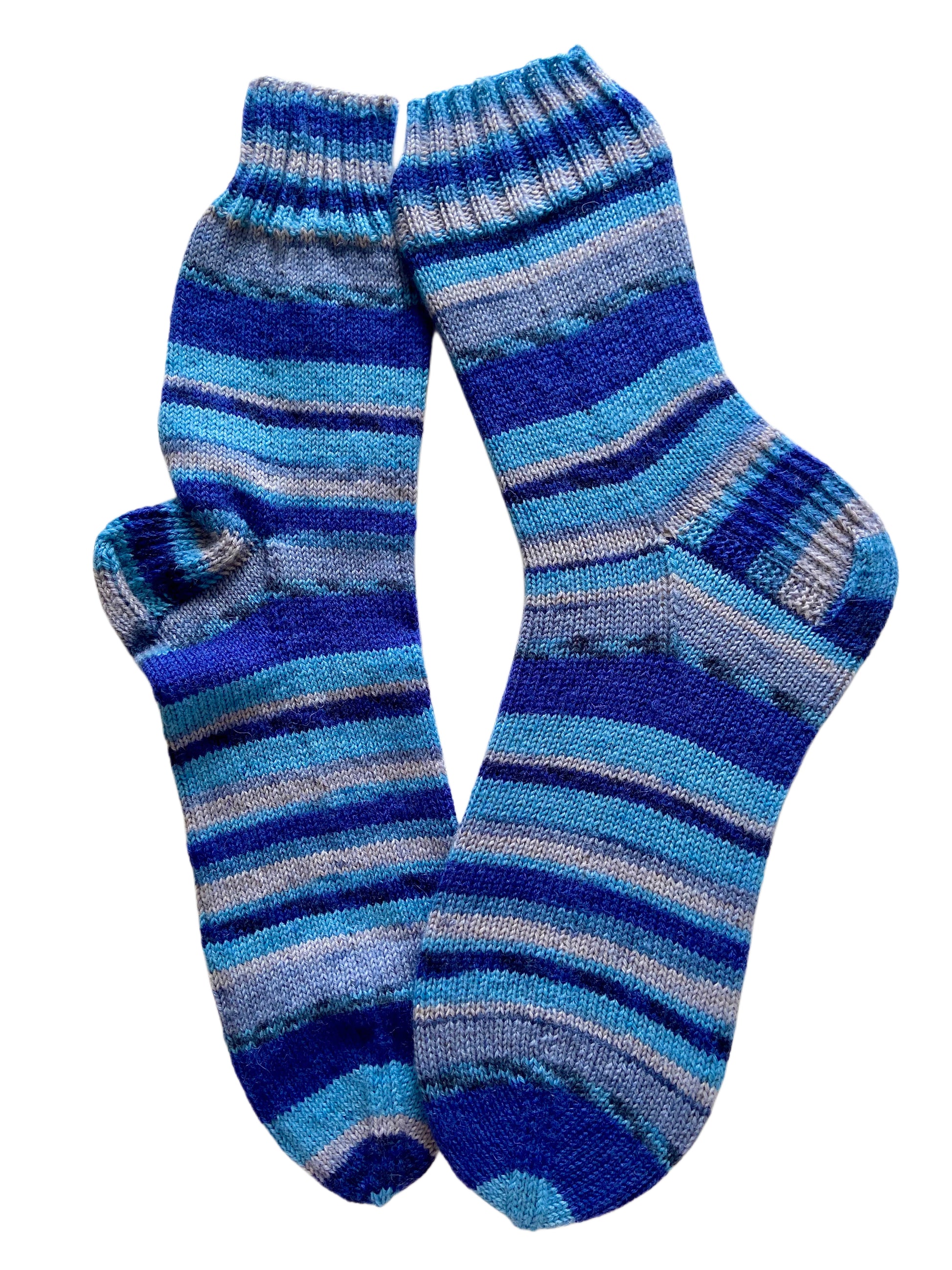 Handgestrickte Socken, Gr. 45/46