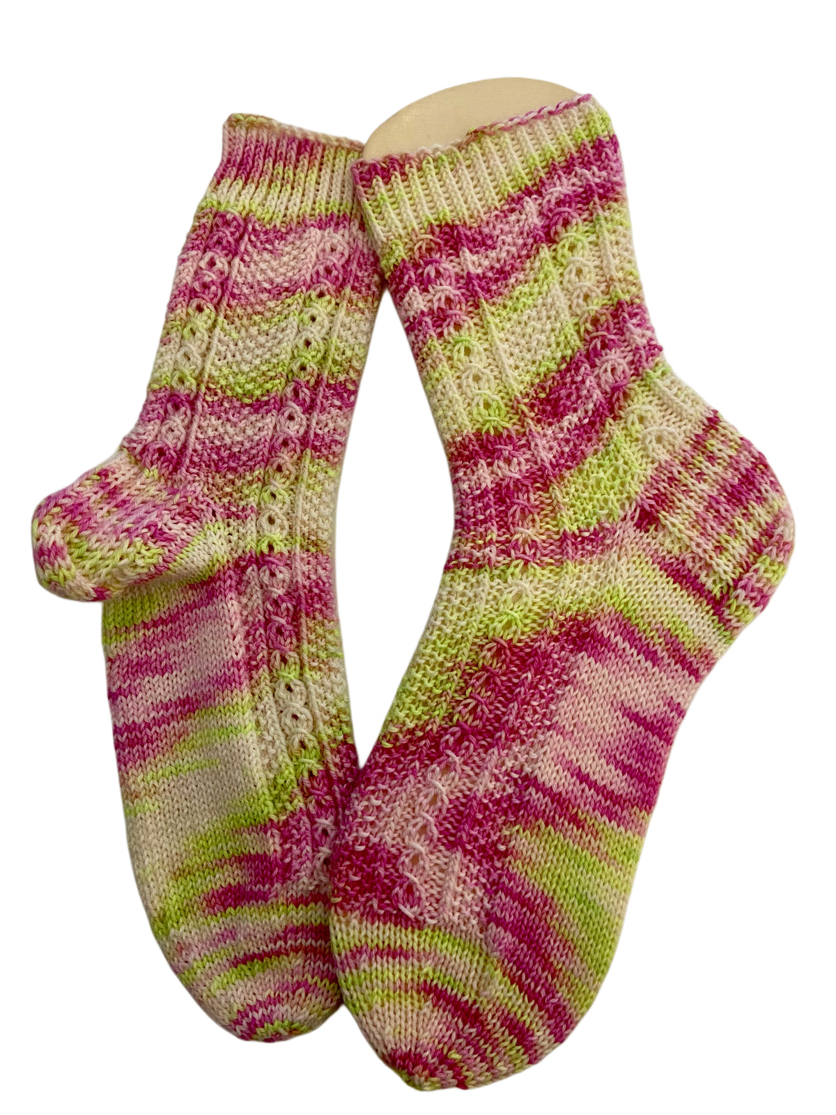 Handgestrickte Socken, Gr. 38/39