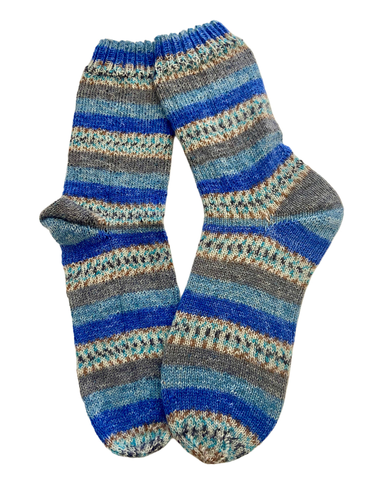 Handgestrickte Socken, Gr. 44/45