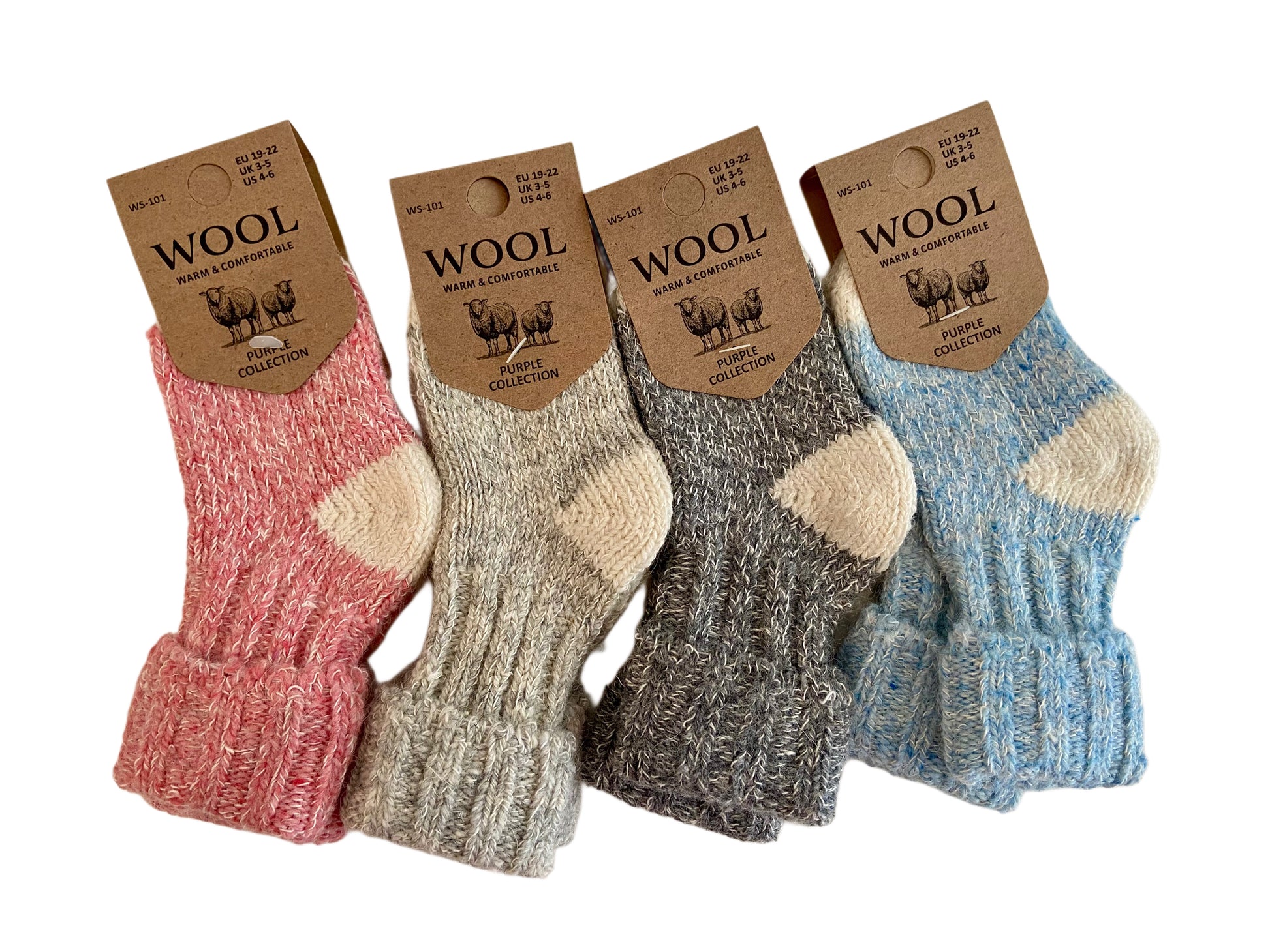 Baby/Kinder Norweger-Socken mit Wolle