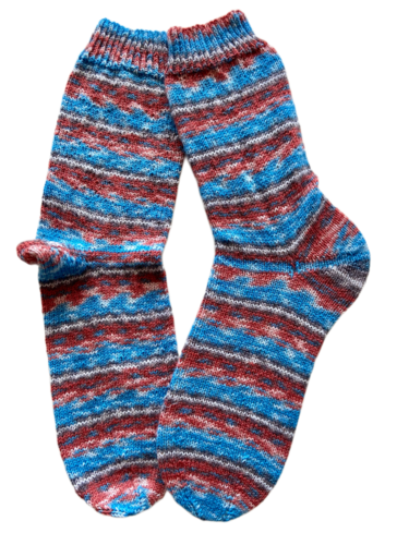 Handgestrickte Socken, Gr. 46/47