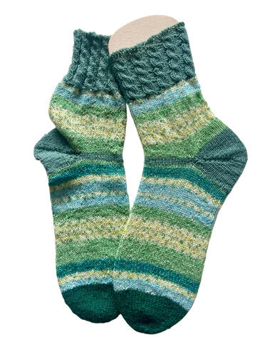 Handgestrickte Socken, Gr. 45/46