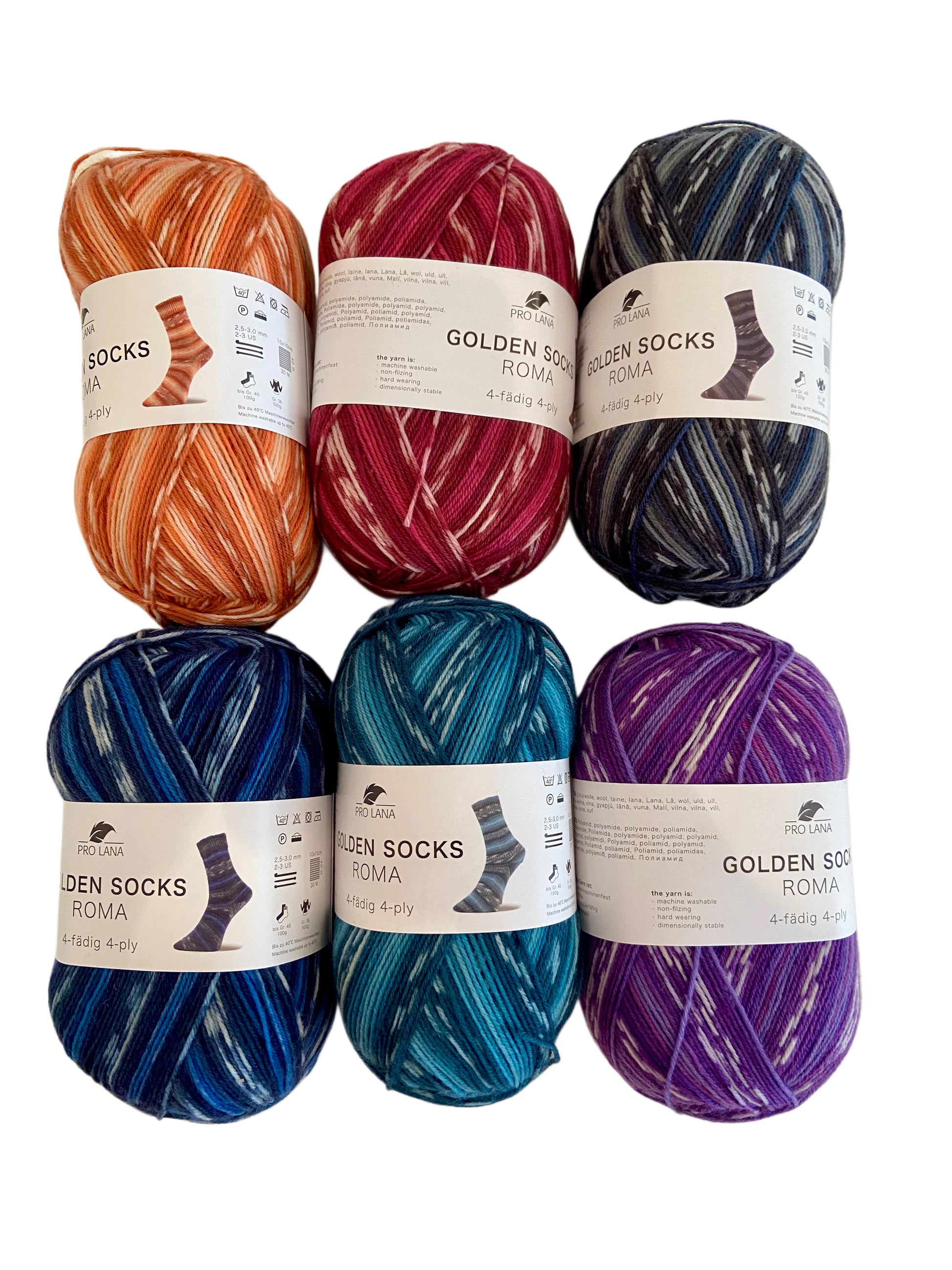 Pro Lana, Golden Socks ROMA, 4-fach, (6,95€ / 100g)