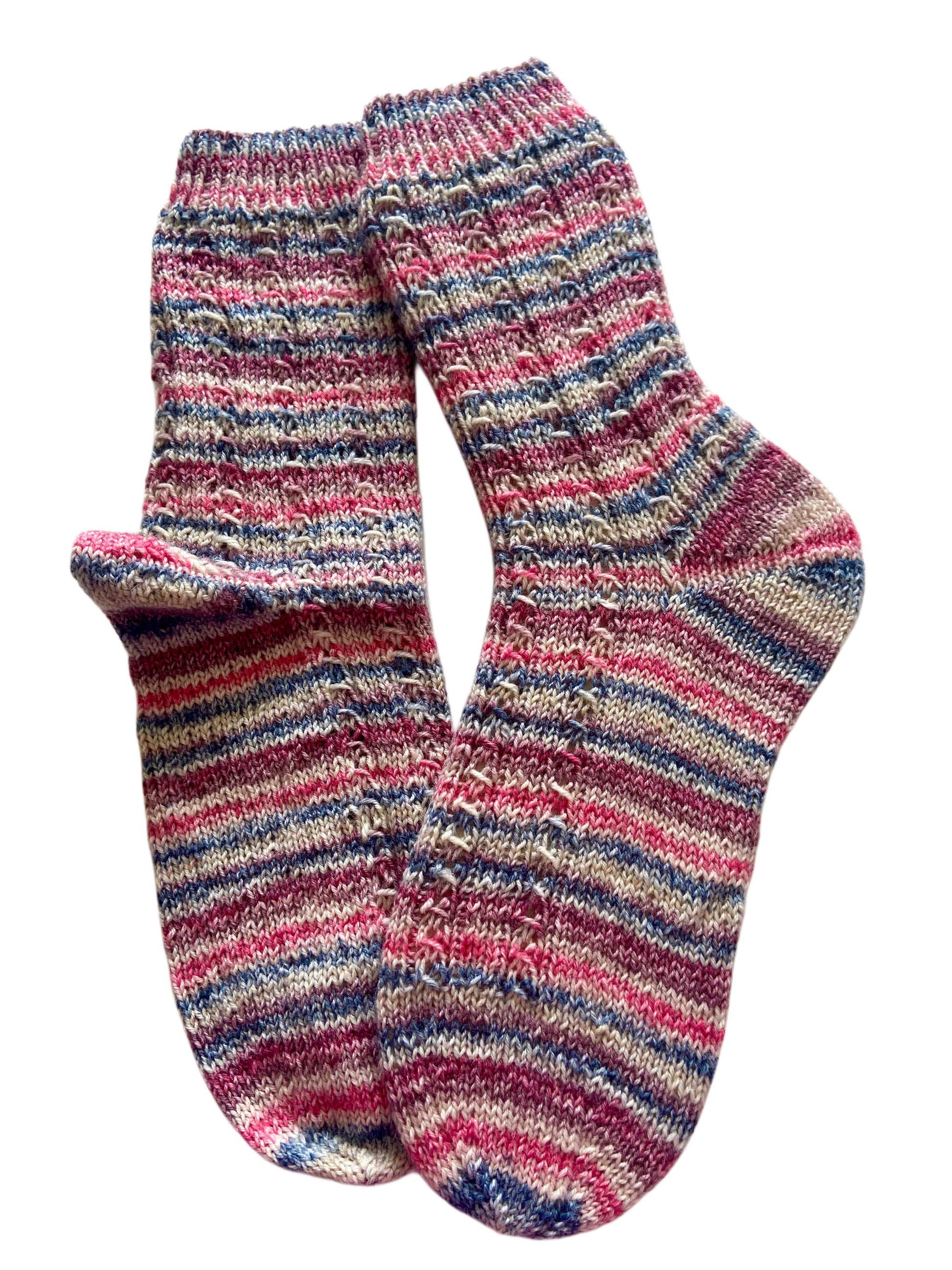 Handgestrickte Socken, Gr. 39/40