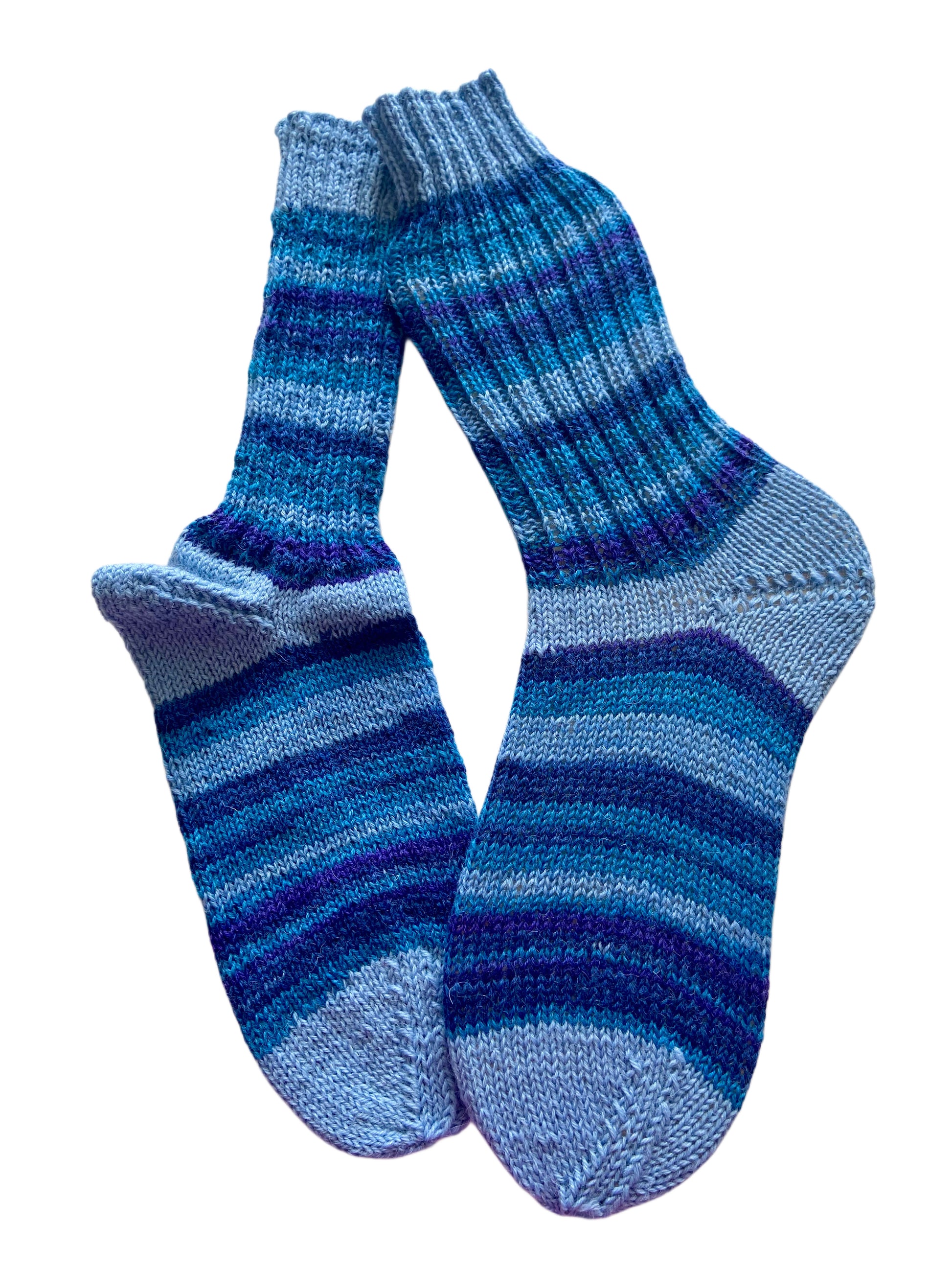 Handgestrickte Socken, Gr. 38/39