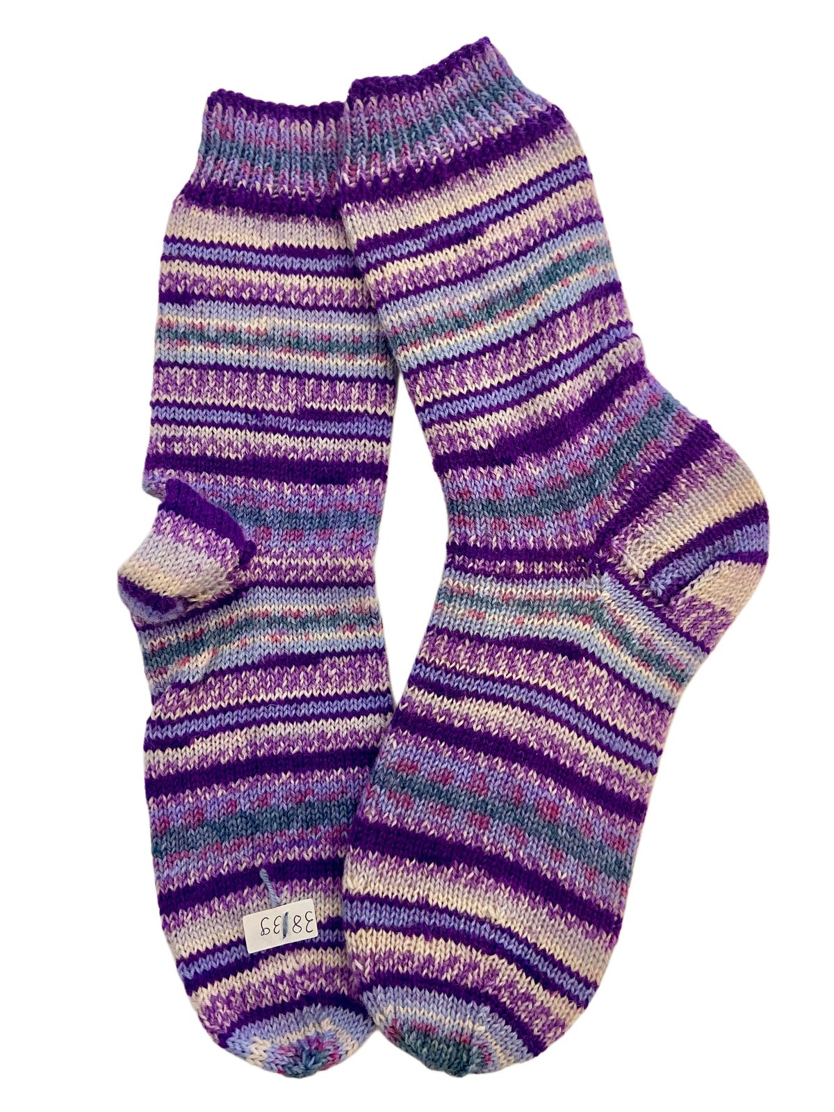 Handgestrickte Socken, Gr. 38/39