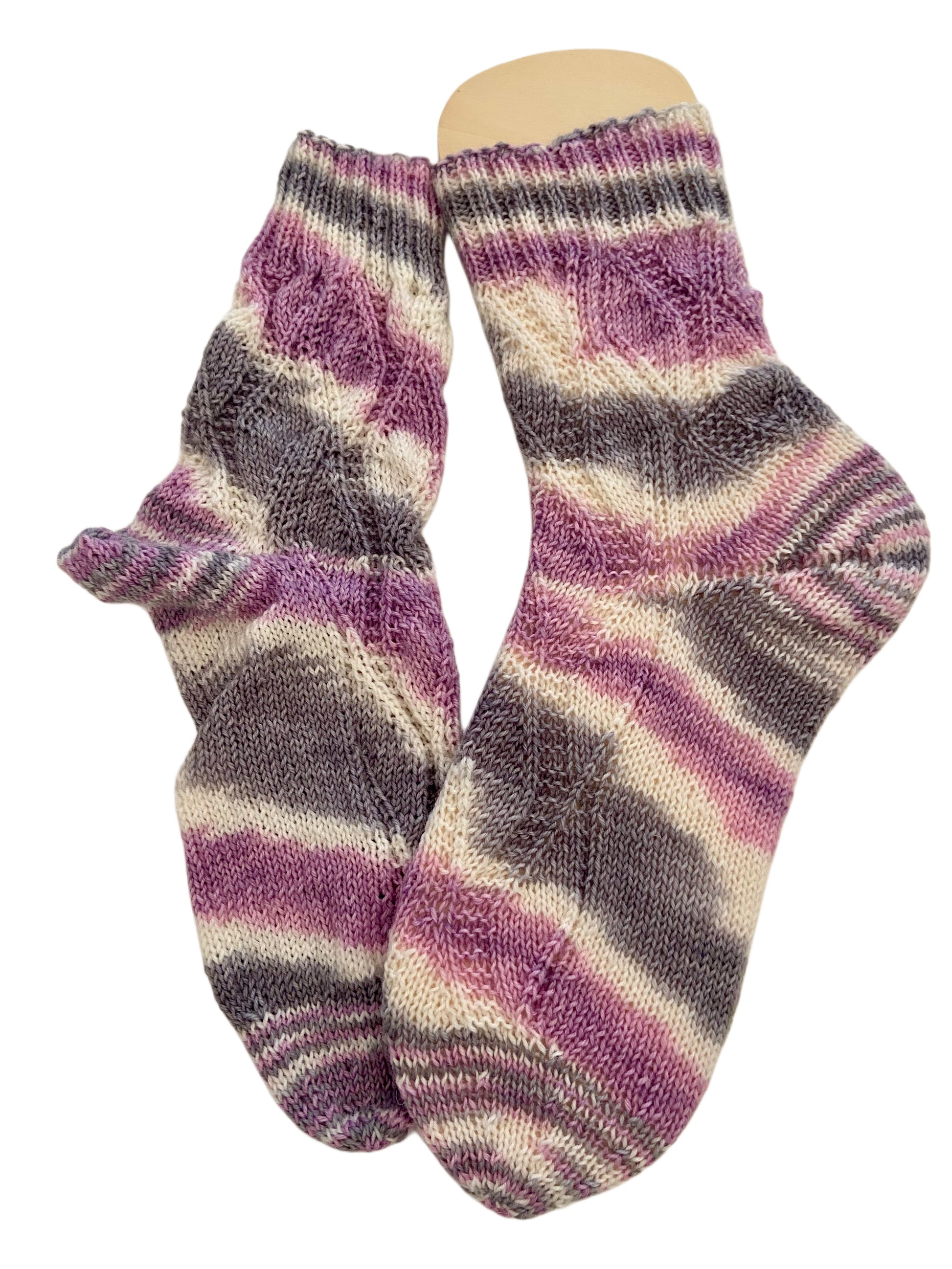 Handgestrickte Socken, Gr. 42/43