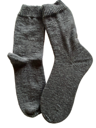 Handgestrickte Socken mit YAK, Gr. 44/45
