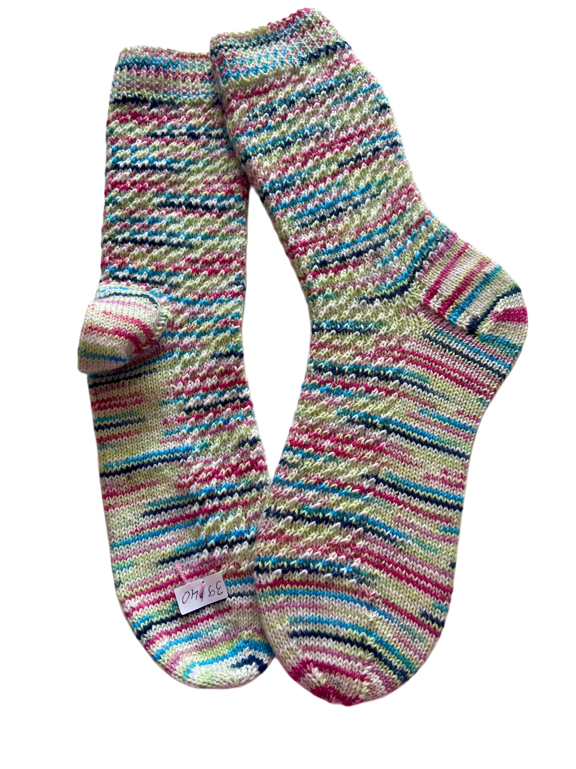 Handgestrickte Socken mit KASCHMIR, Gr. 39/40