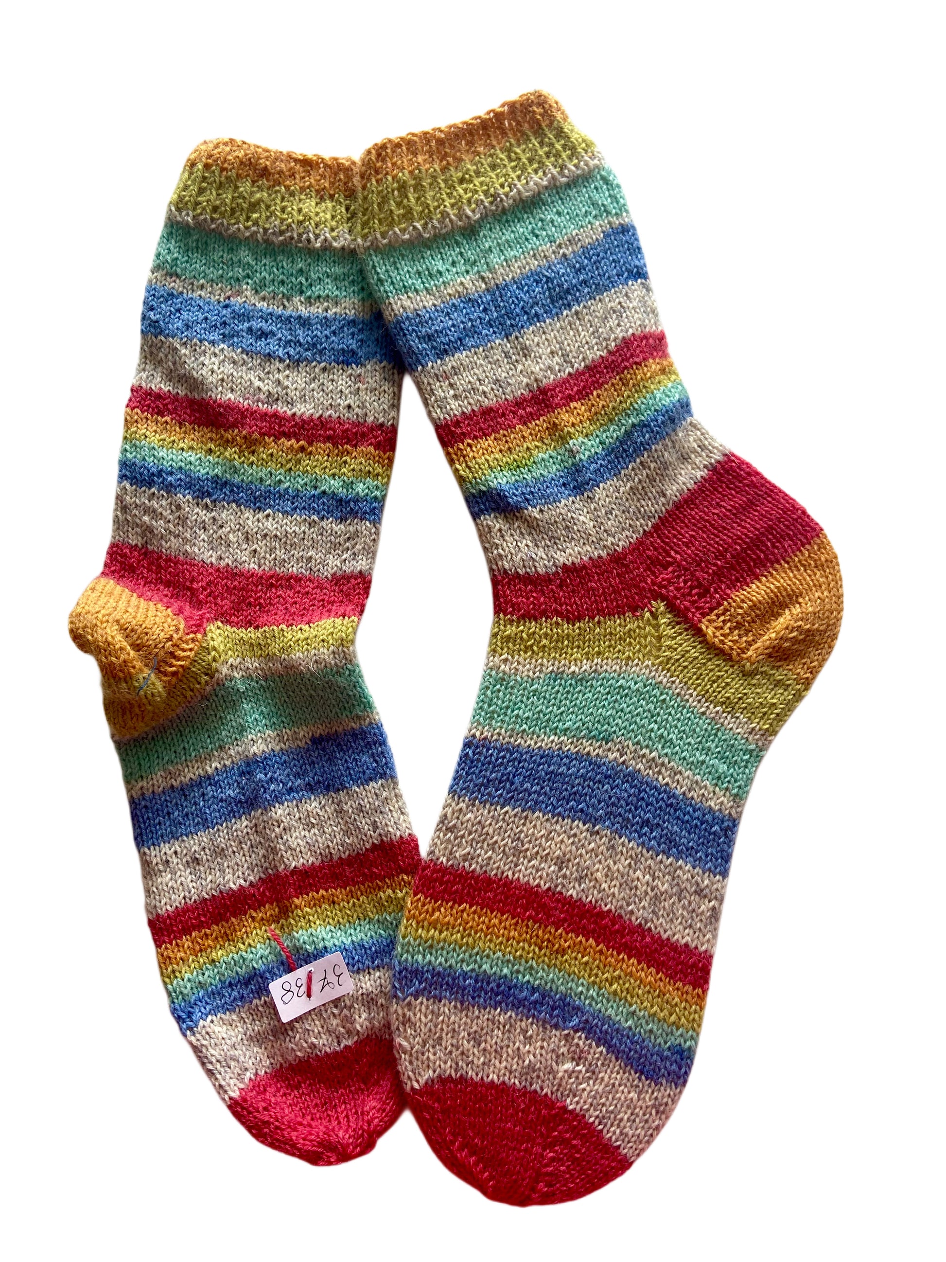 Handgestrickte Socken, Gr. 37/38