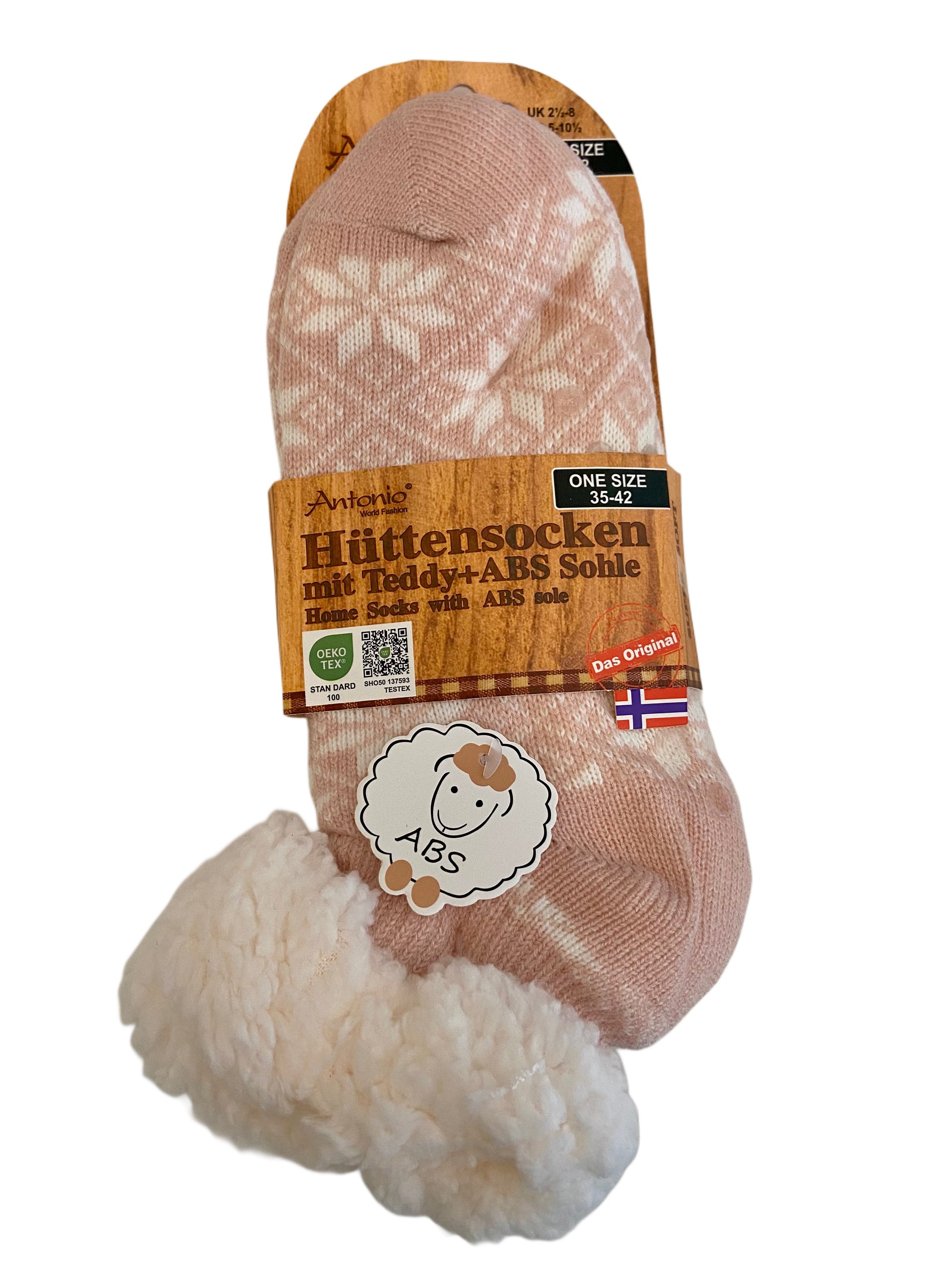 Hüttensocken Kurz, Extra-Flauschig mit ABS, ONE SIZE Damen