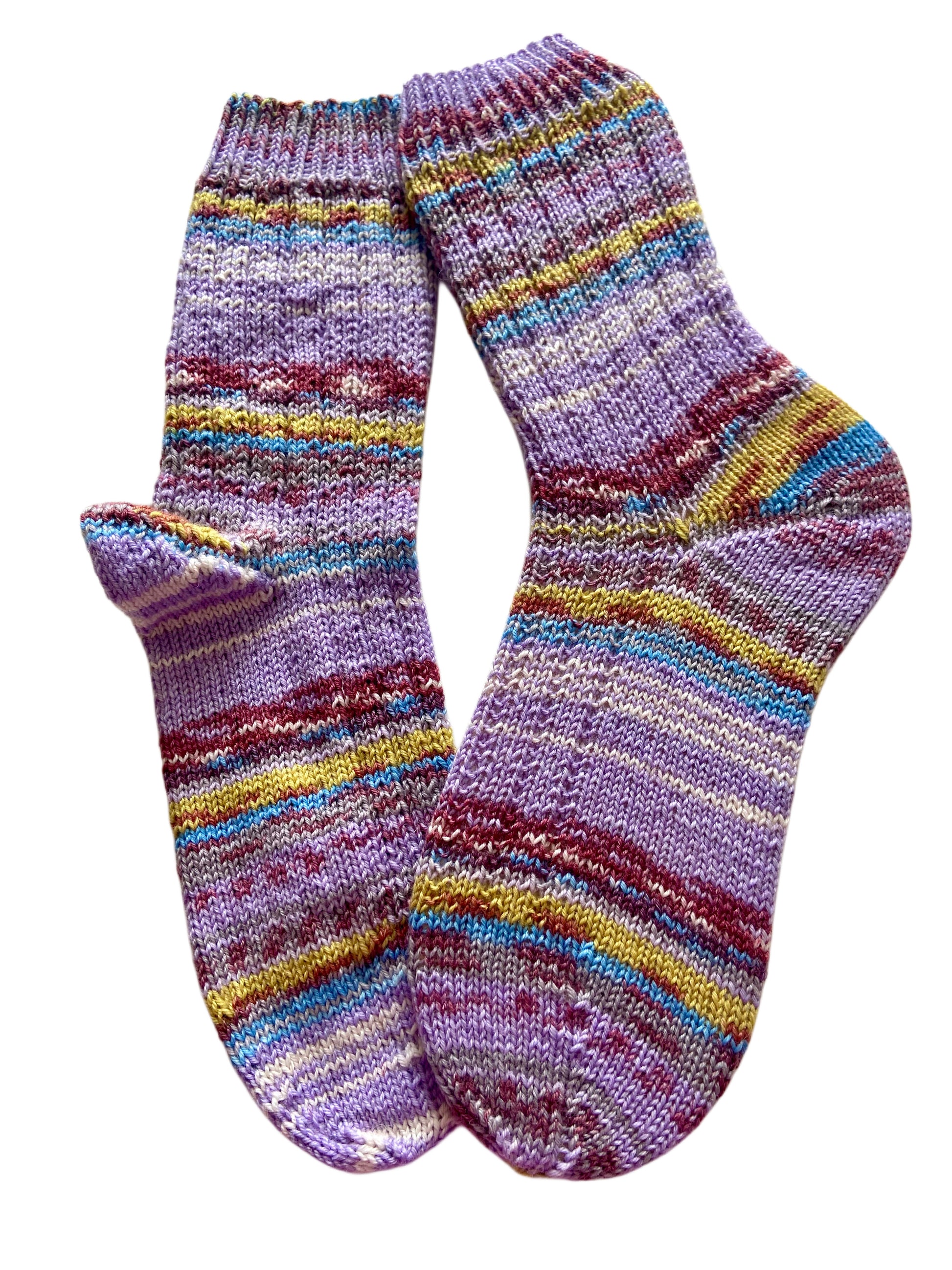 Handgestrickte Socken mit SEIDE, Gr. 38/39
