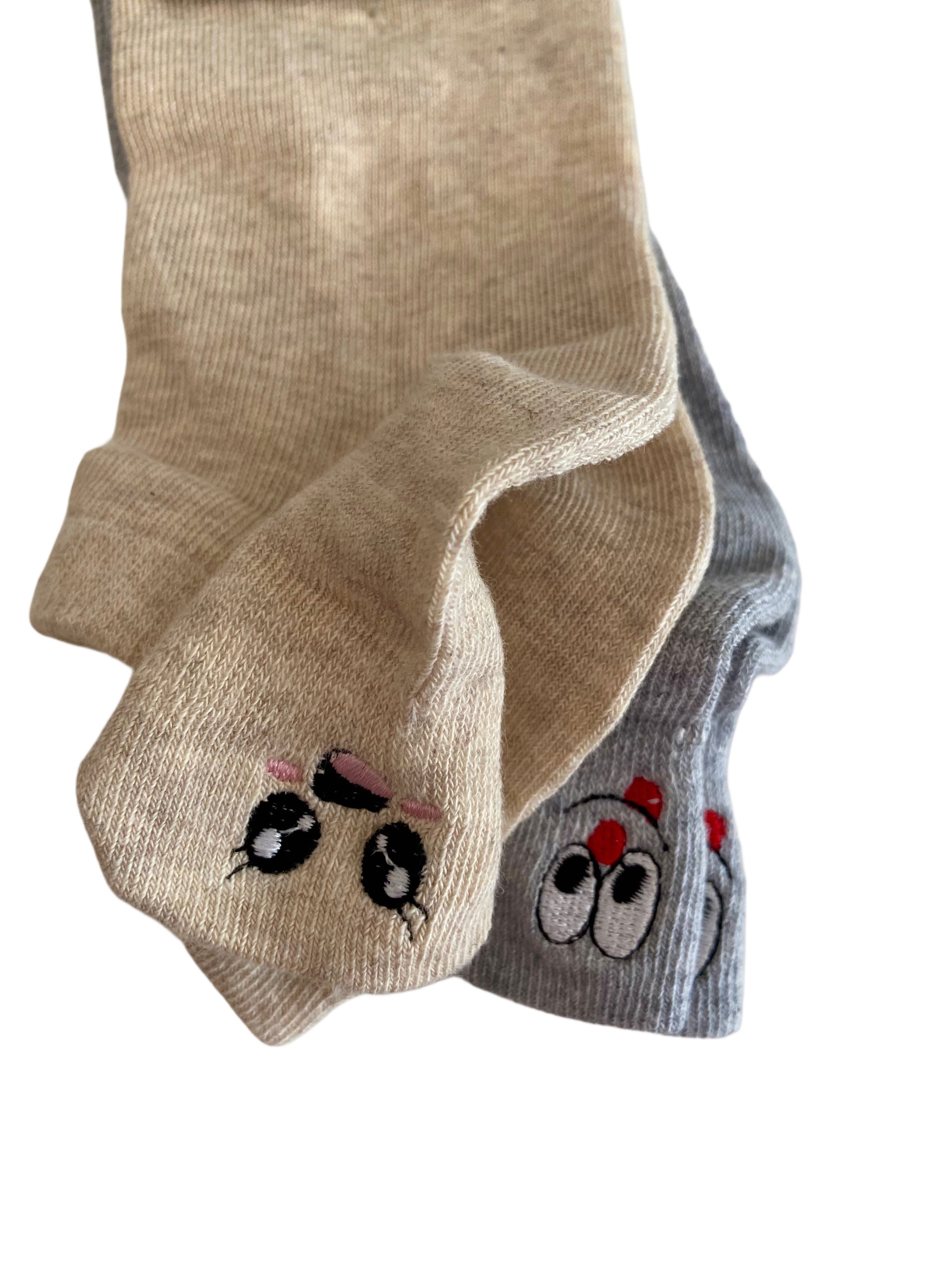Sneakersocken Stickerei, Hackenlasche, 2er Pack