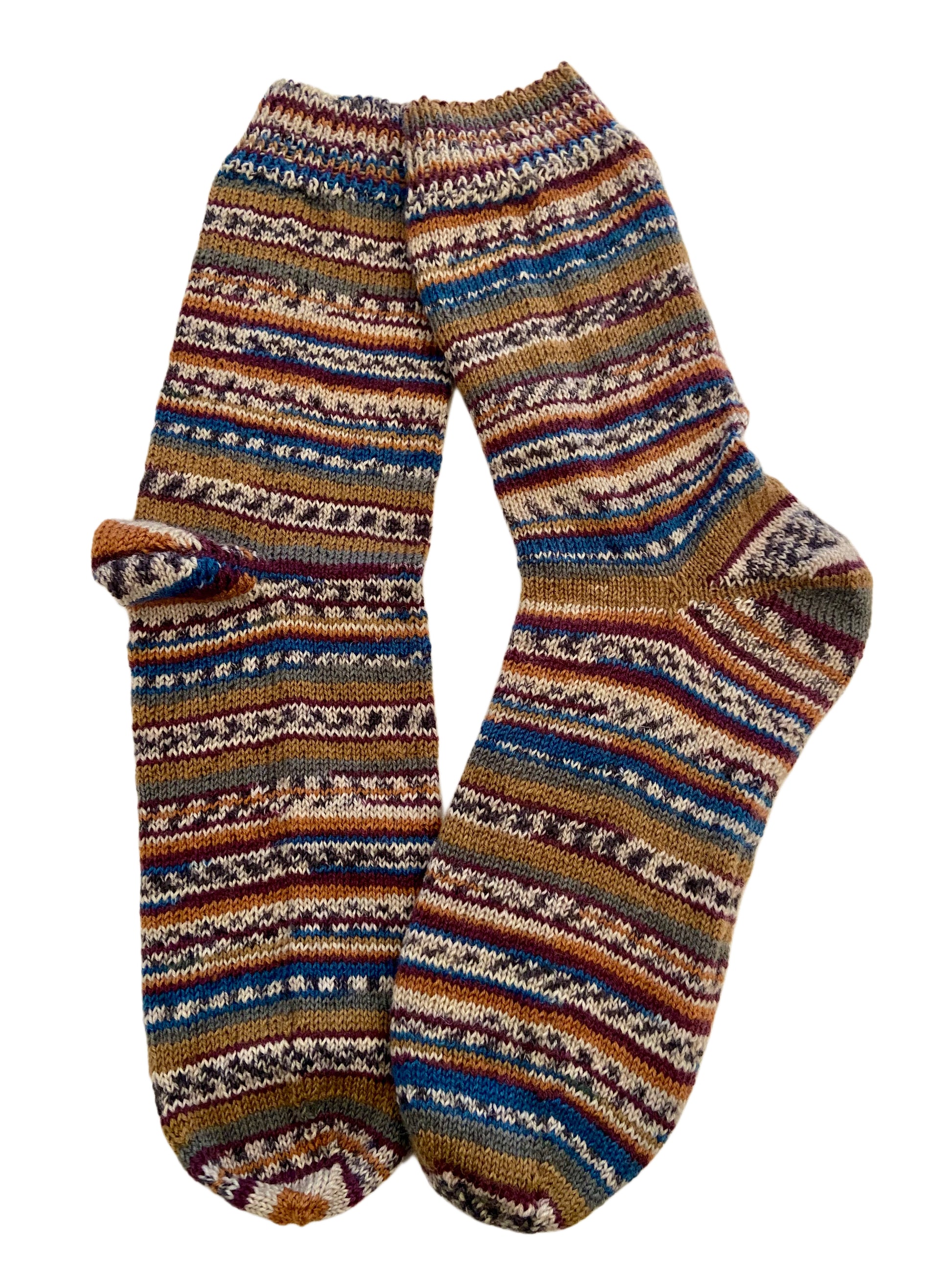 Handgestrickte Socken, Gr. 49/50