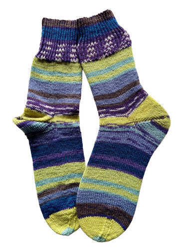 Handgestrickte Socken, Gr. 45/46