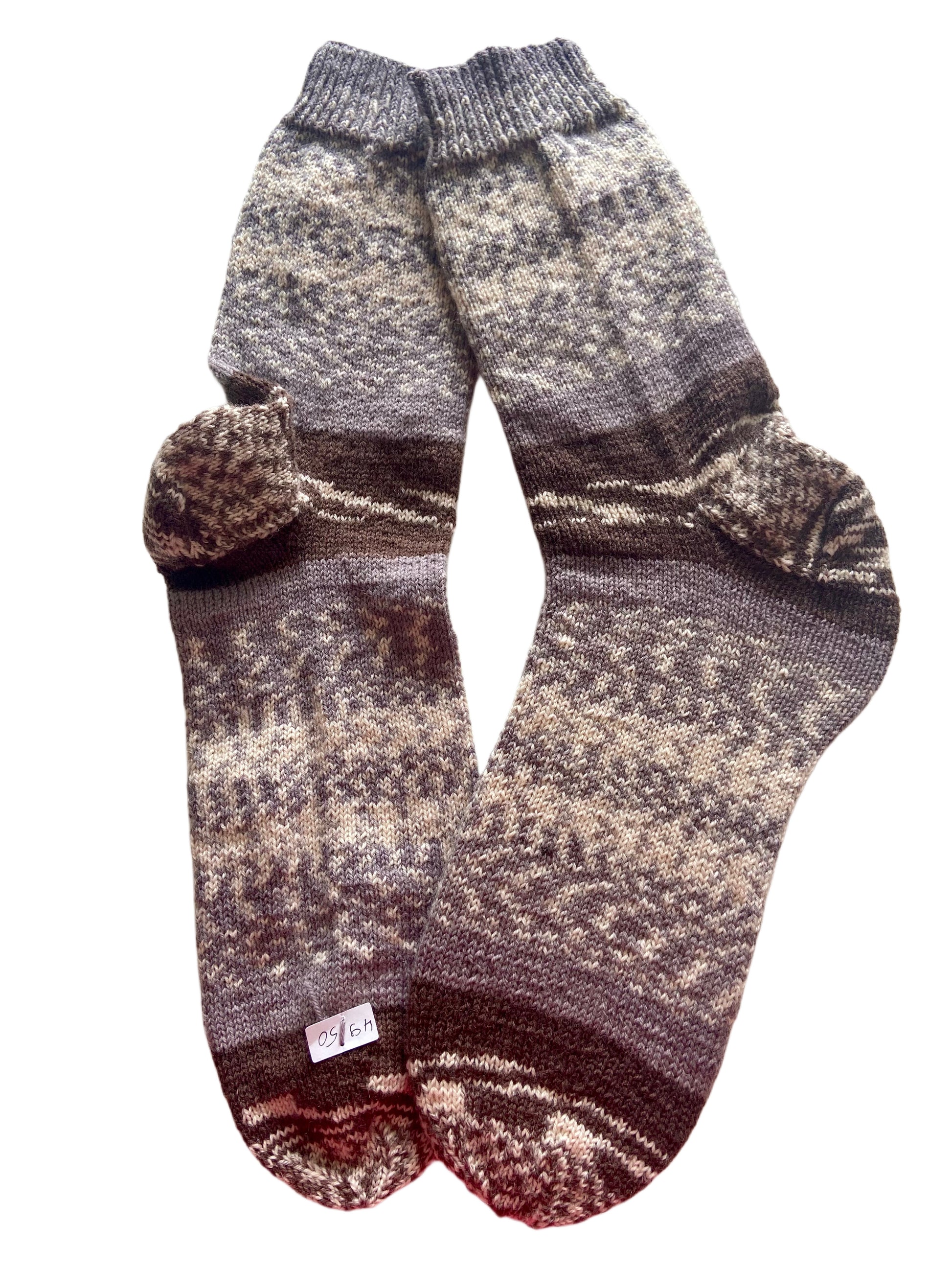 Handgestrickte Socken, Gr. 49/50