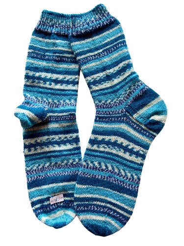 Handgestrickte Socken, Gr. 46/47