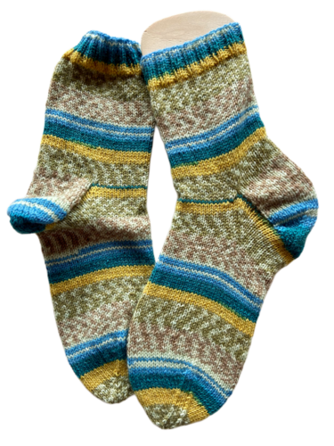 Handgestrickte Socken, Gr. 41/42