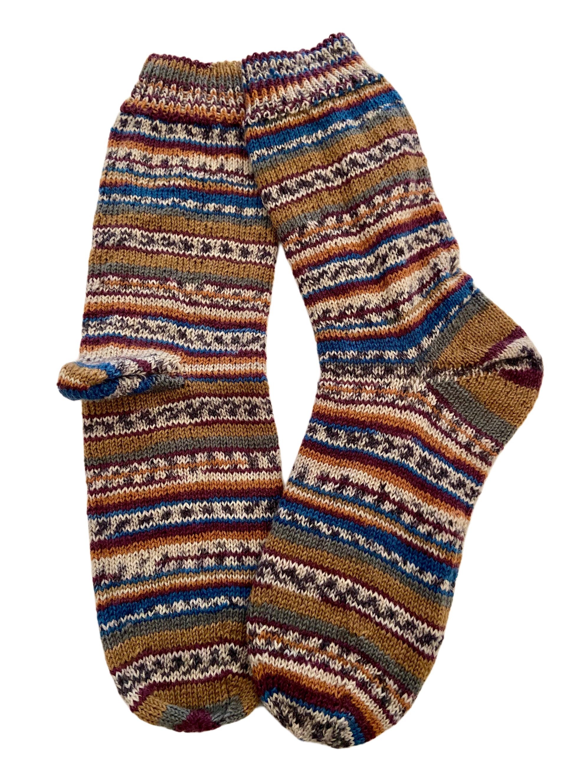 Handgestrickte Socken, Gr. 43/44