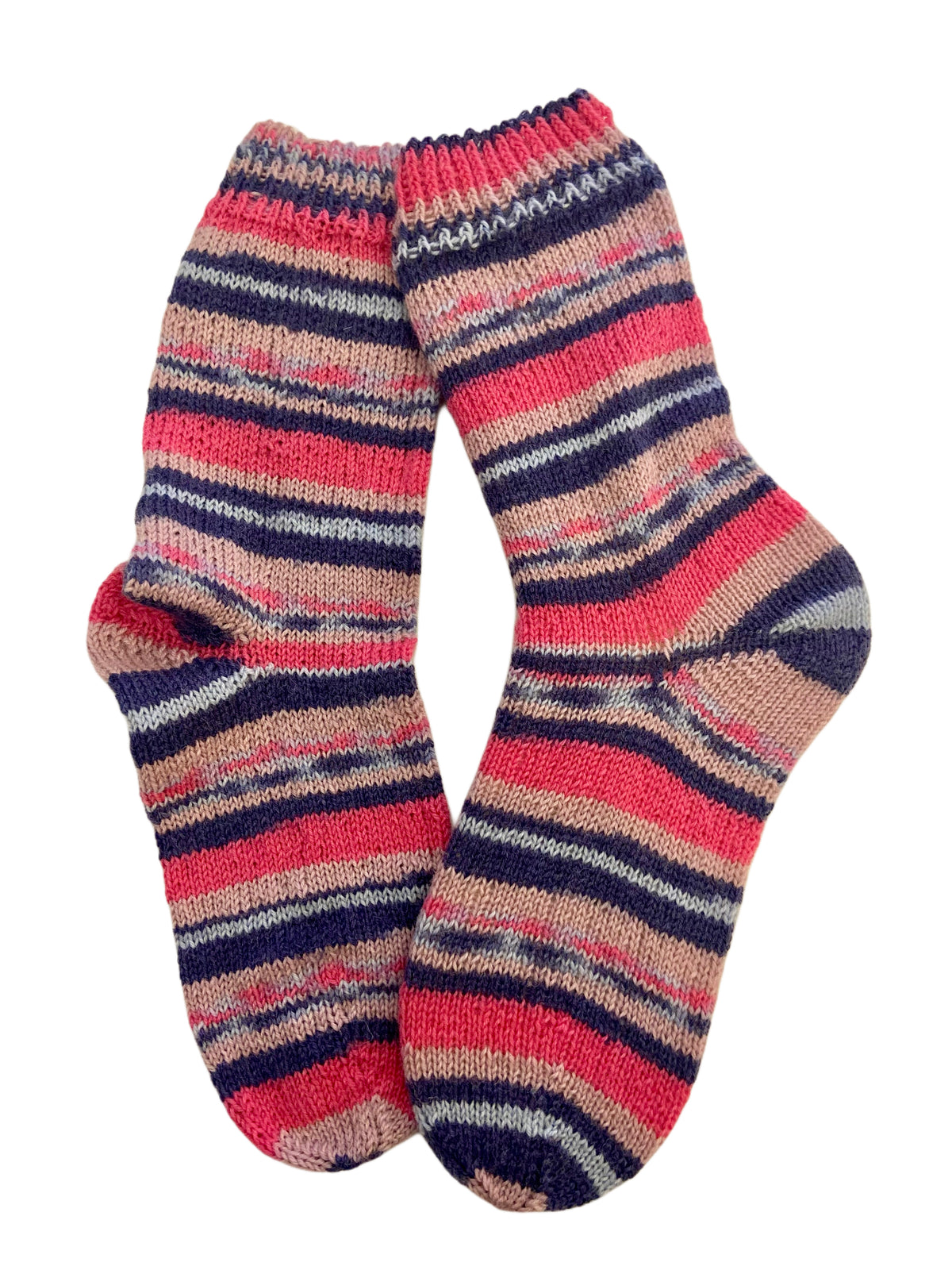 Handgestrickte Socken, Gr. 38/39