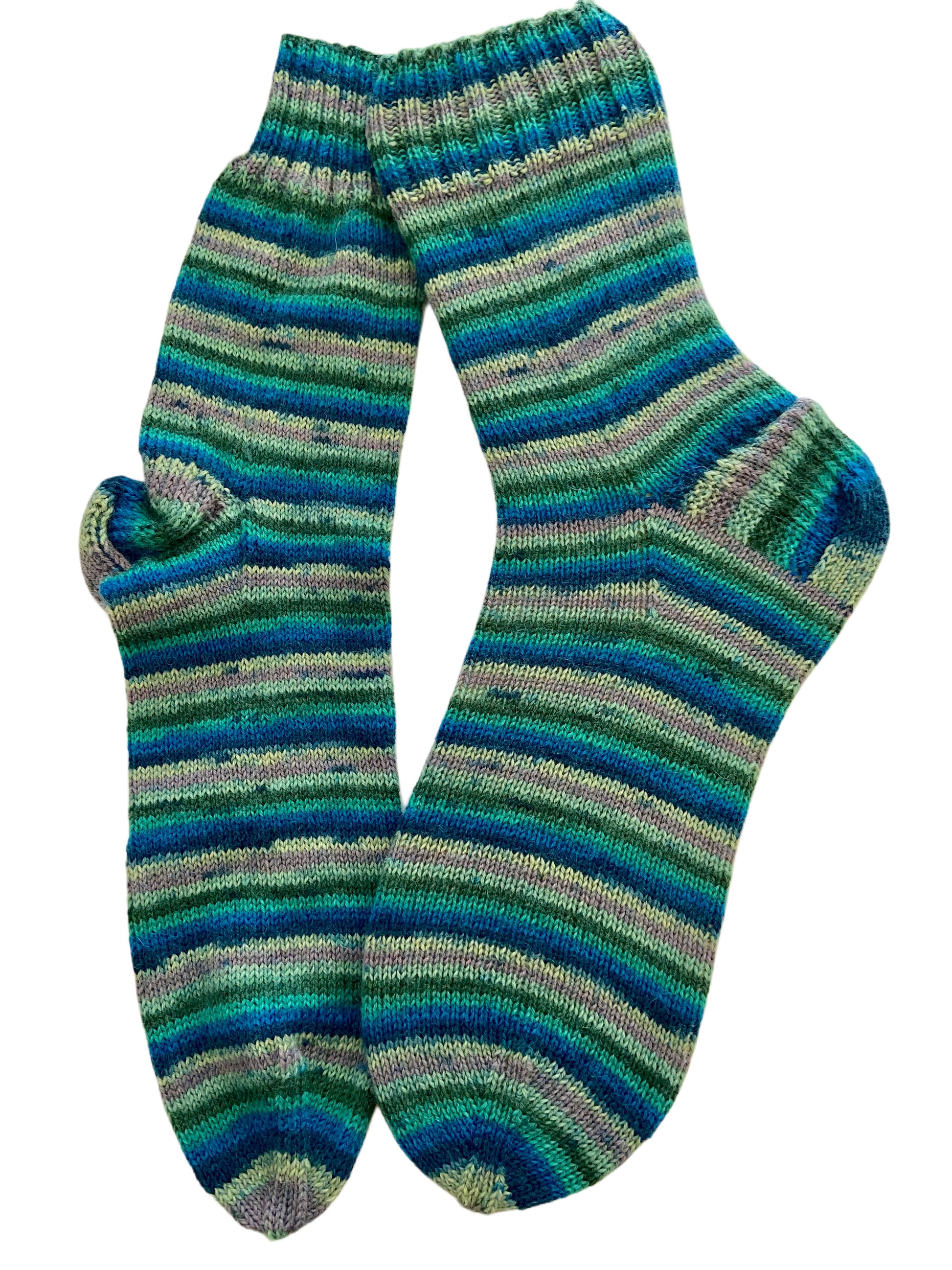 Handgestrickte Socken, Gr. 44/45