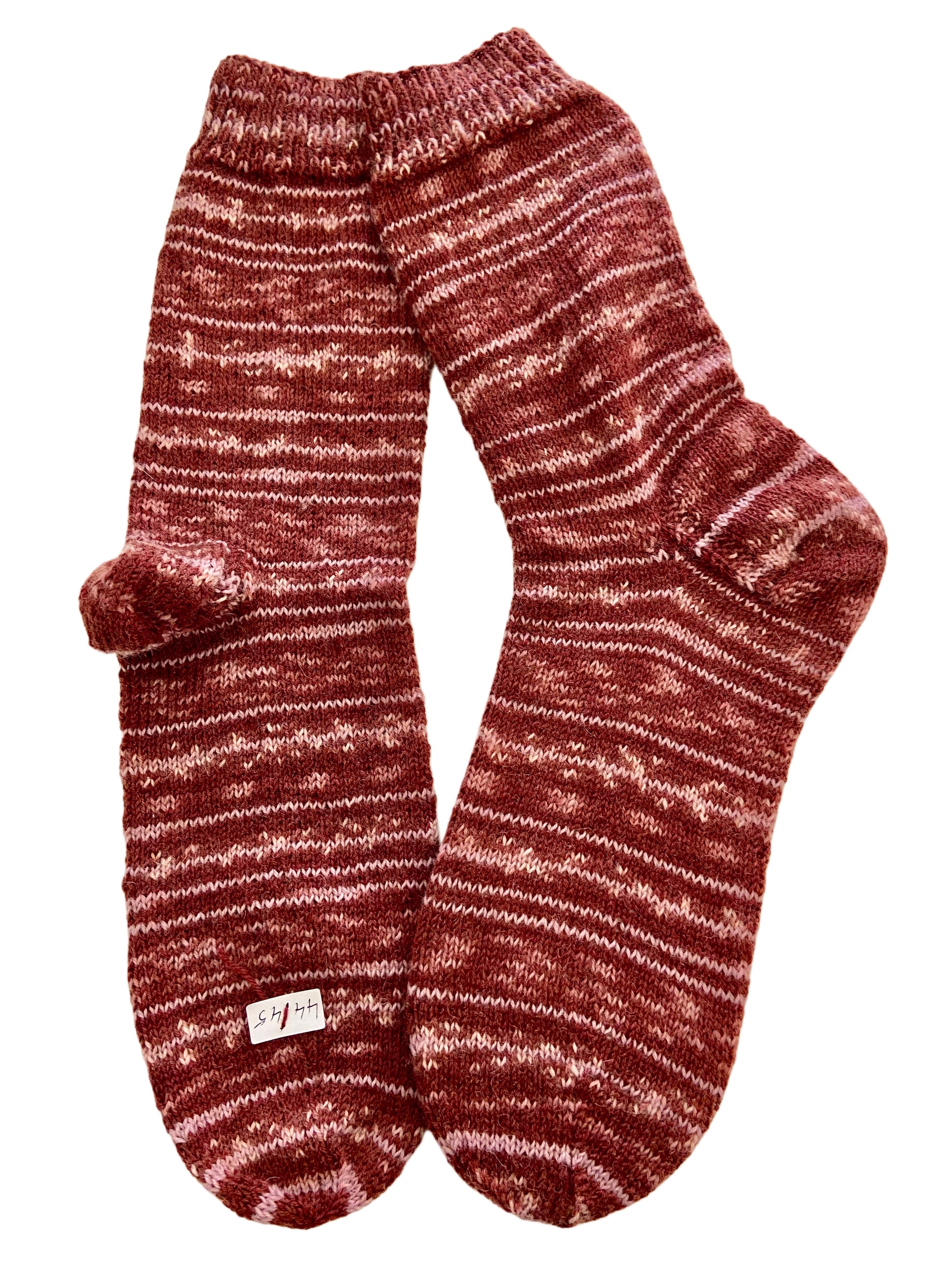 Handgestrickte Socken, Gr. 44/45