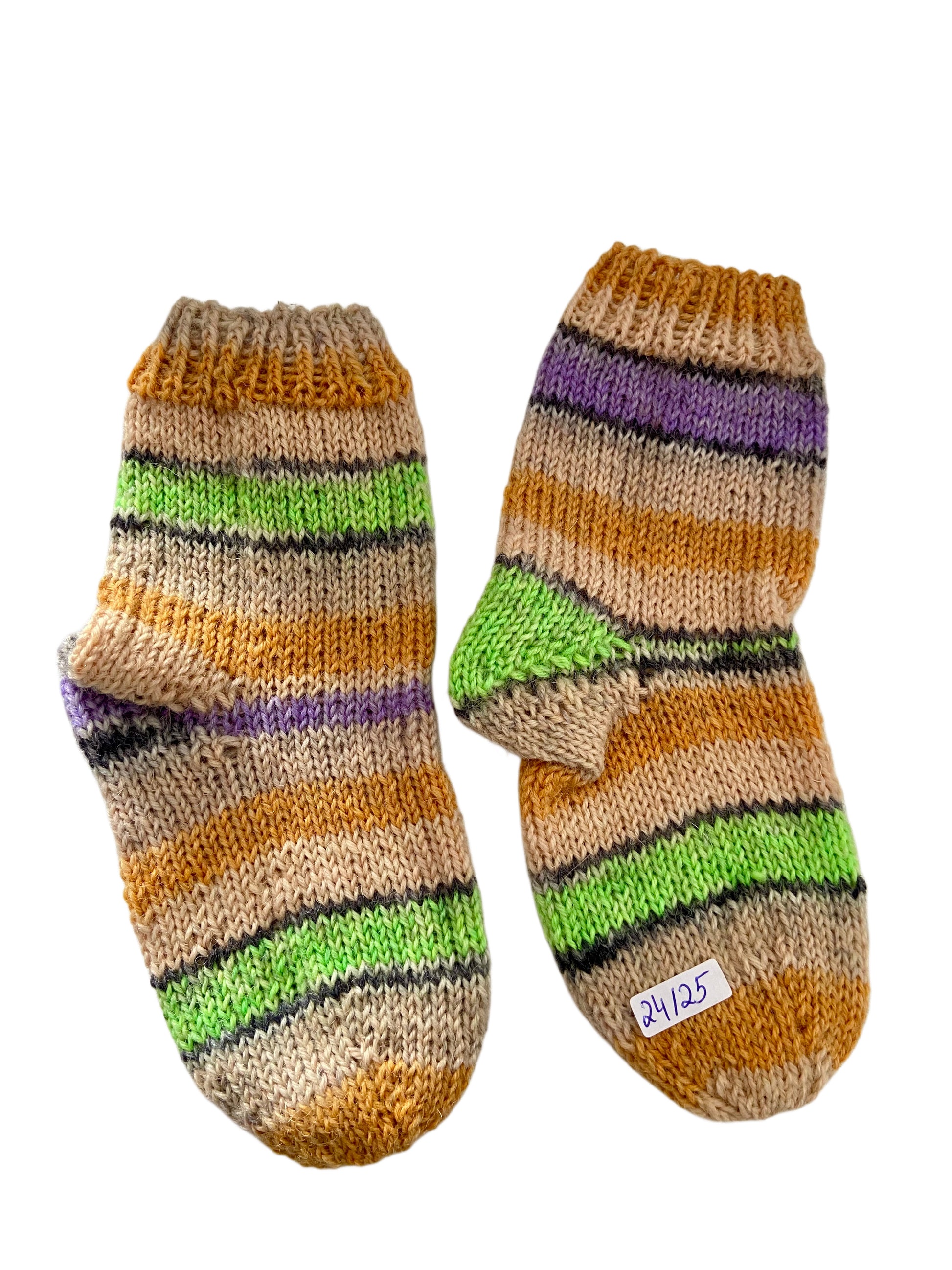 Handgestrickte Socken für Kinder, Gr. 24/25