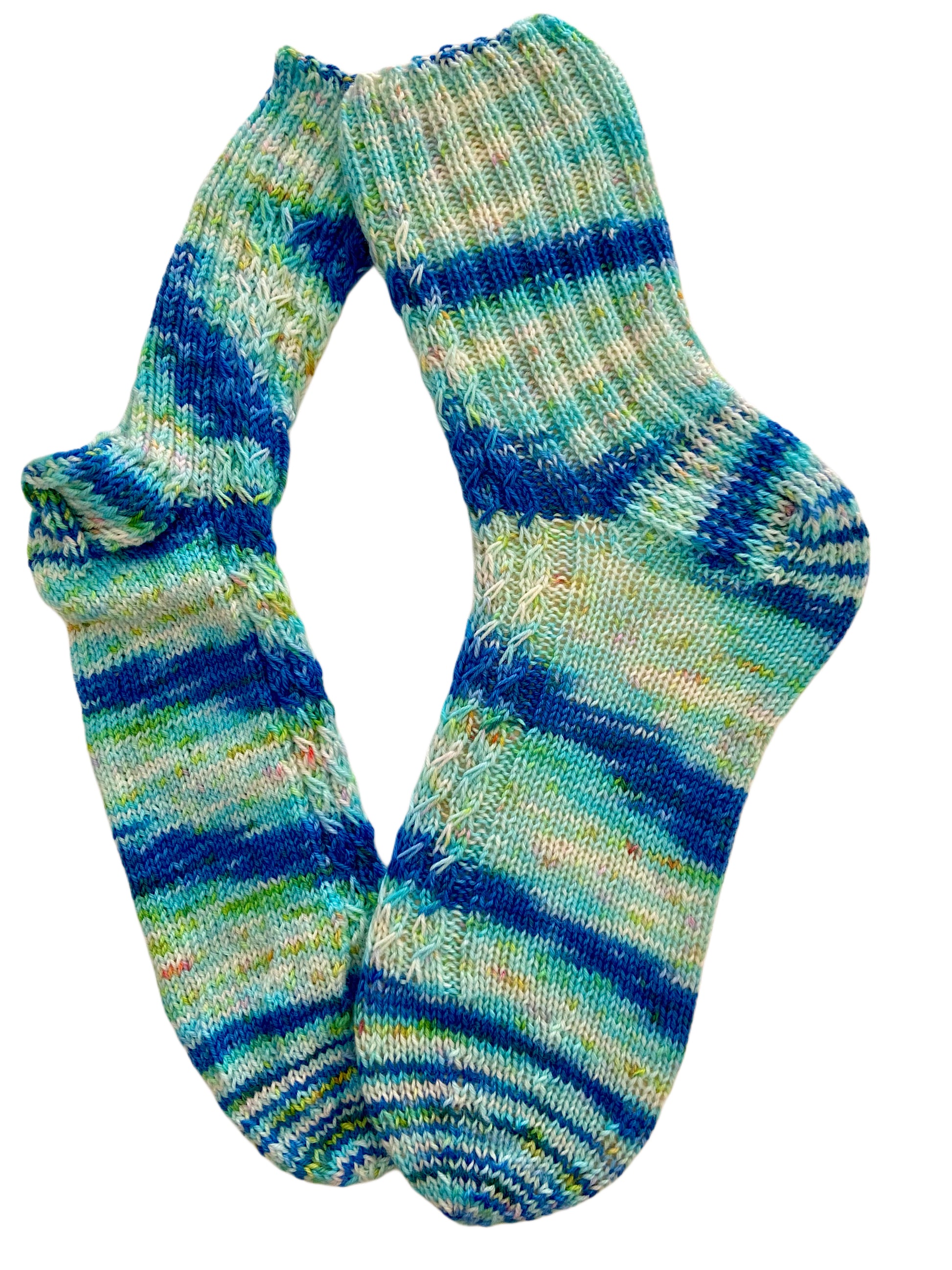 Handgestrickte Socken, Gr. 42/43