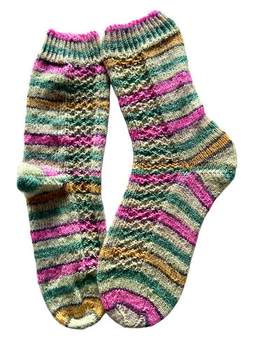 Handgestrickte Socken, Gr. 38/39