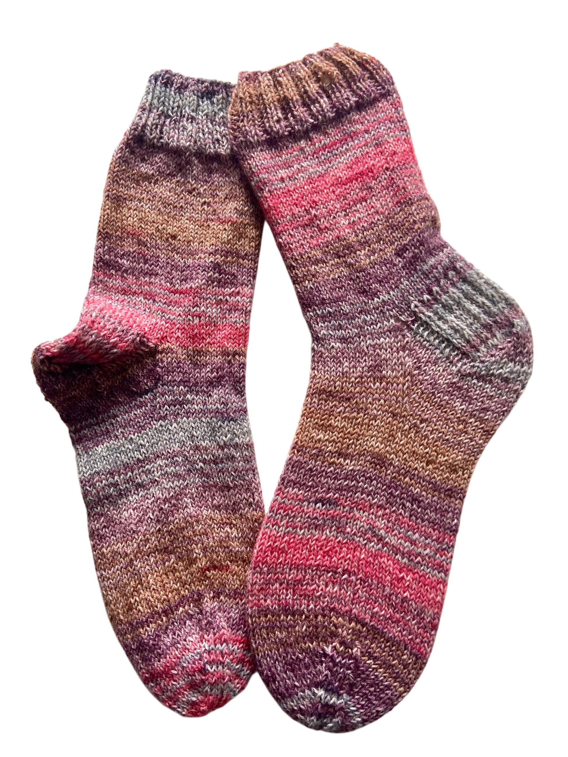 Handgestrickte Socken, Gr. 39/40