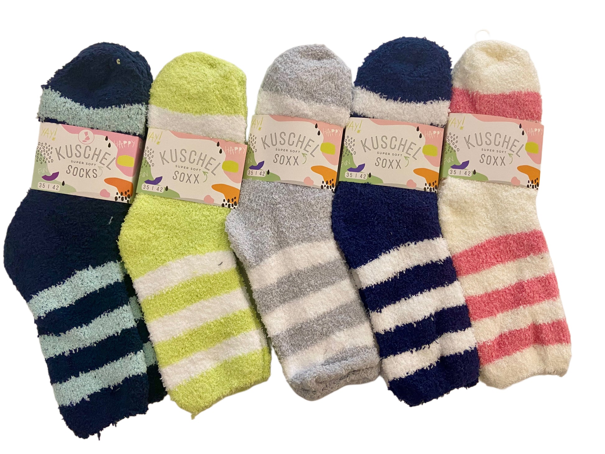 Kuschelsocke Ringel, 2er Pack