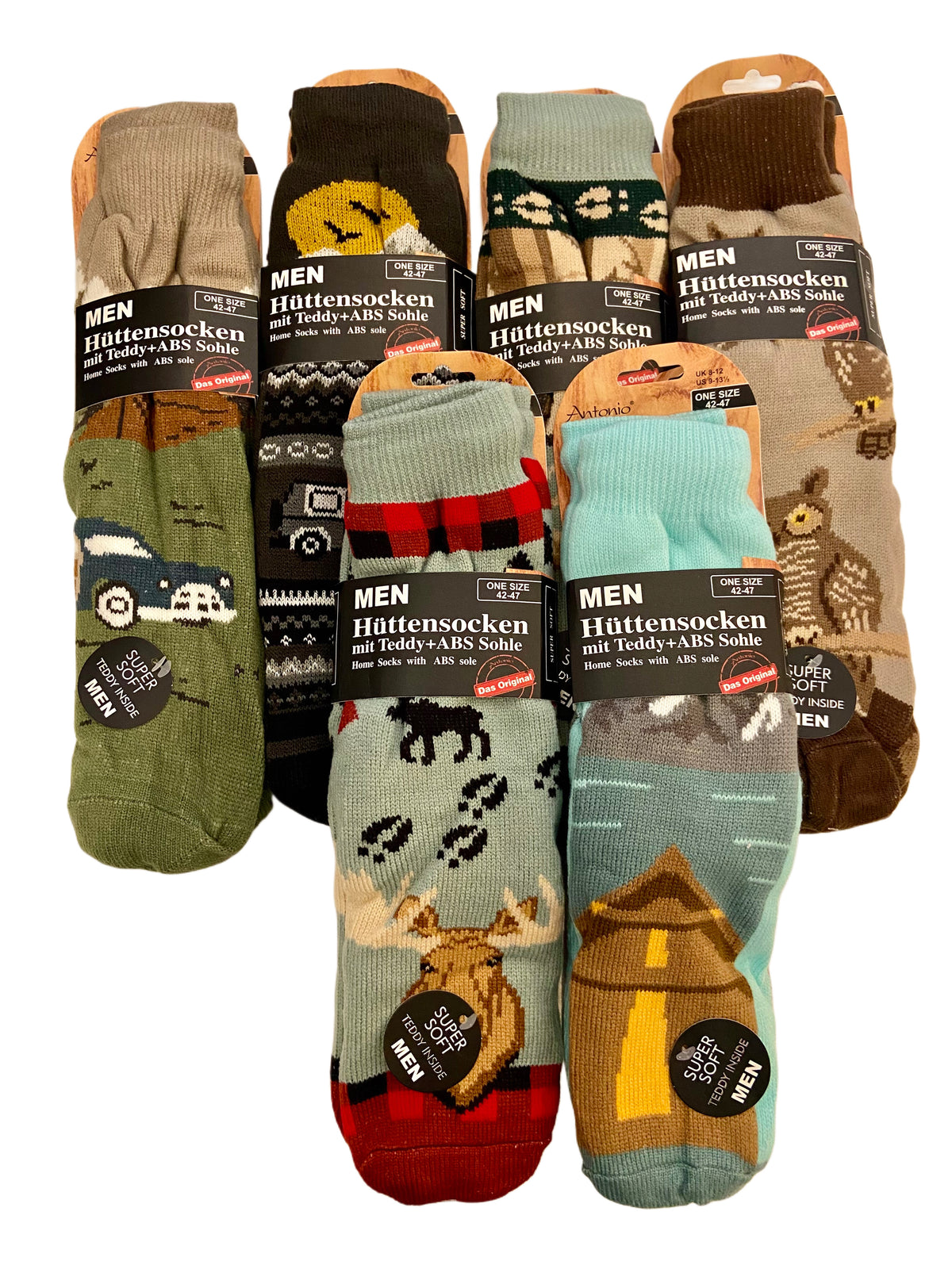 Hüttensocken Wildnis, mit ABS, ONE SIZE Herren