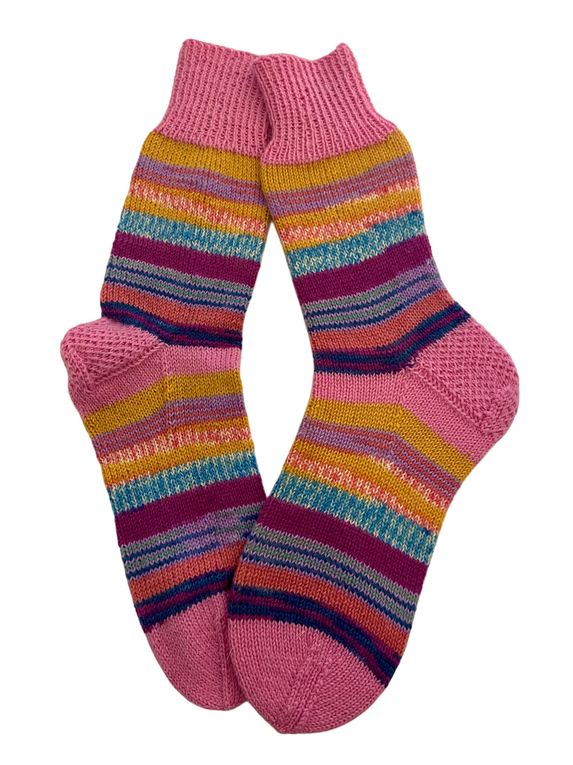 Handgestrickte Socken, Gr. 39/40