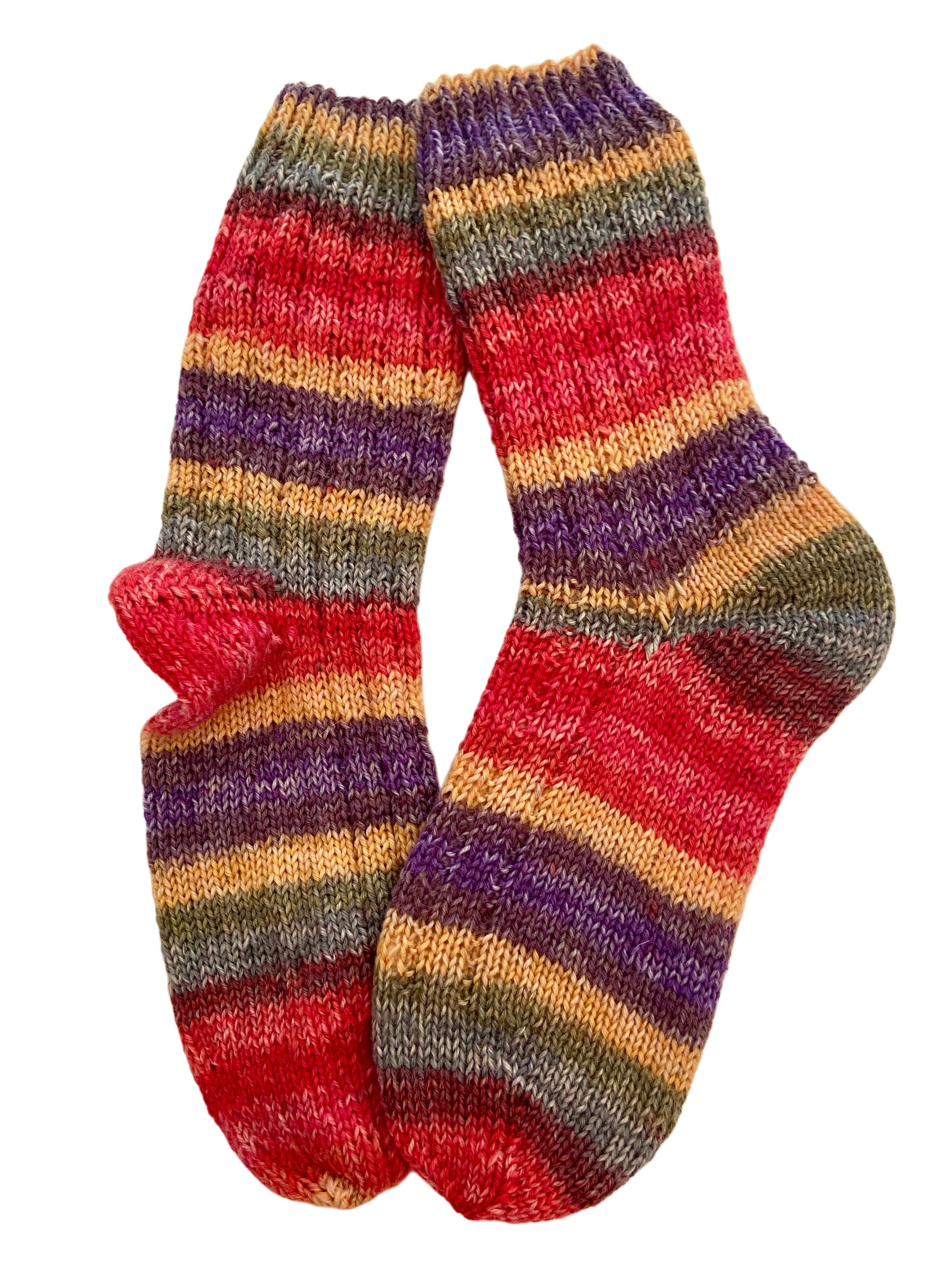 Handgestrickte Socken, Gr. 40/41, 6-fach