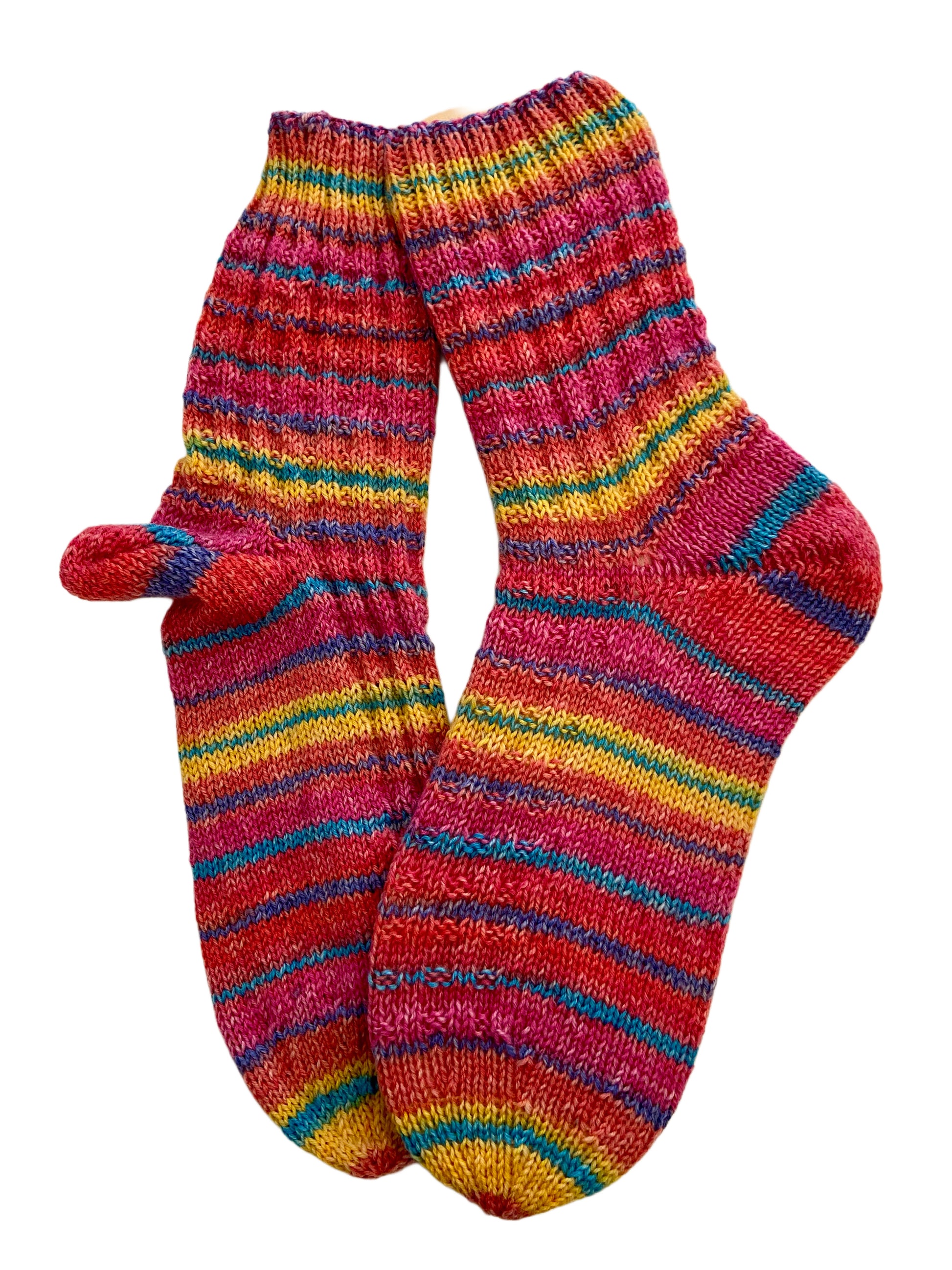 Handgestrickte Socken, Gr. 41/42