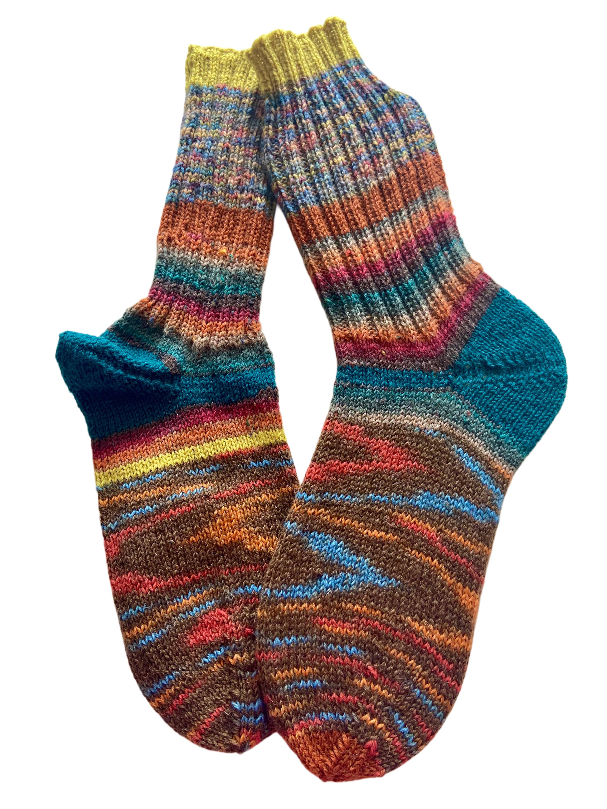 Handgestrickte Socken, Gr. 39/40