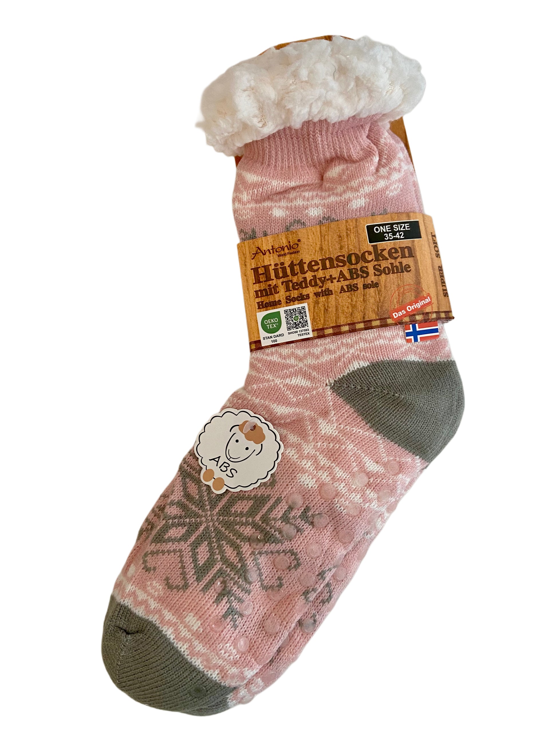 Hüttensocken Extra-Flauschig mit ABS, ONE SIZE Damen