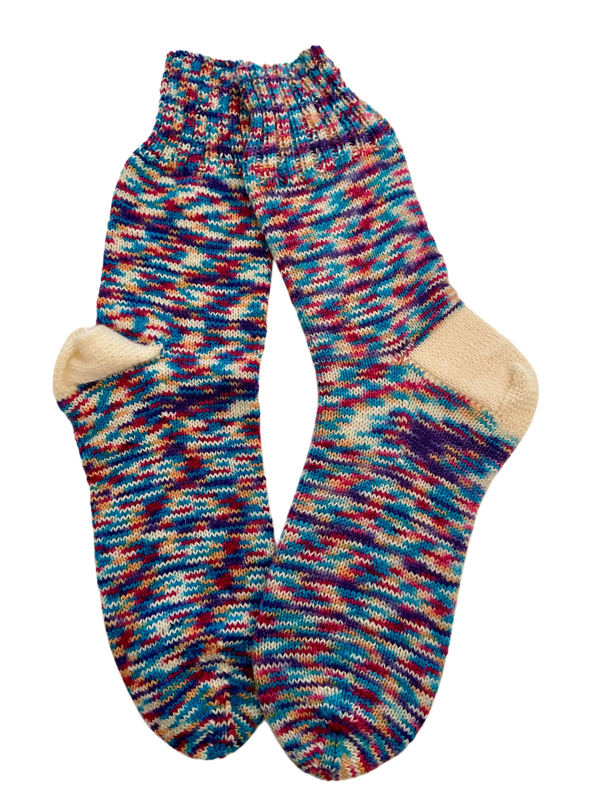 Handgestrickte Socken, Gr. 43/44