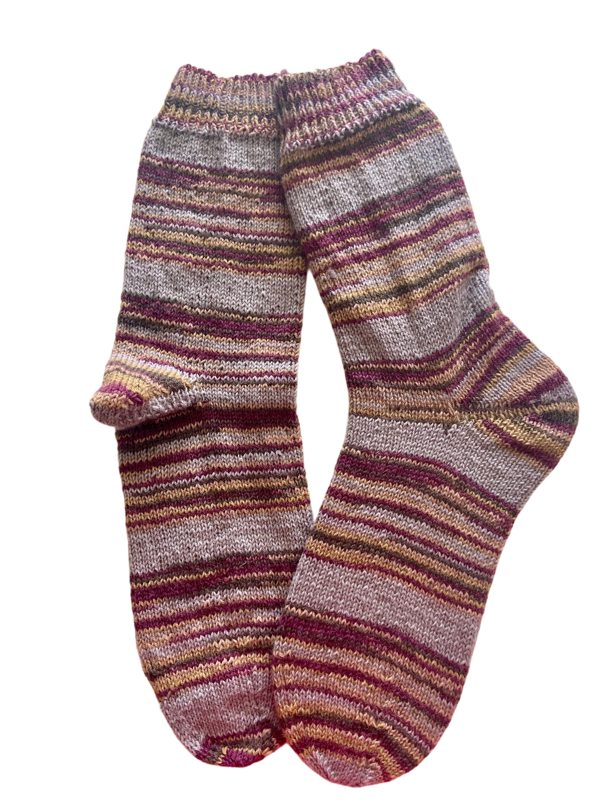 Handgestrickte Socken, Gr. 43/44