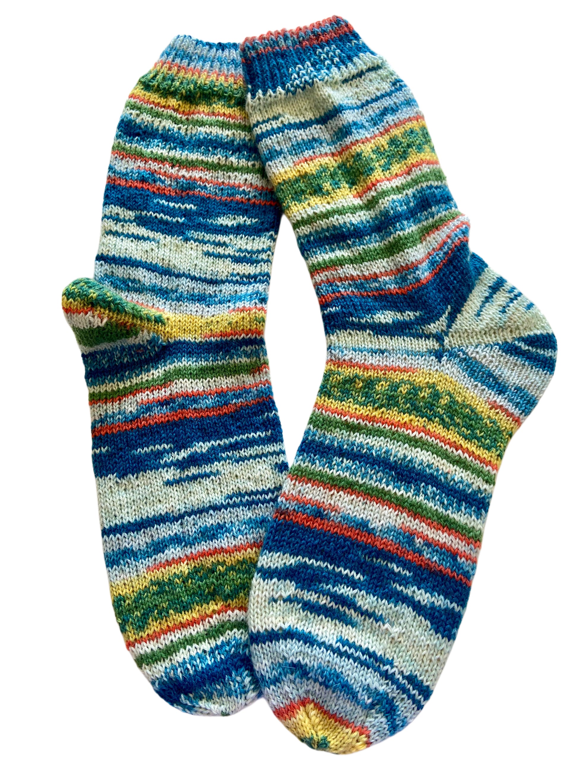 Handgestrickte Socken, Gr. 43/44