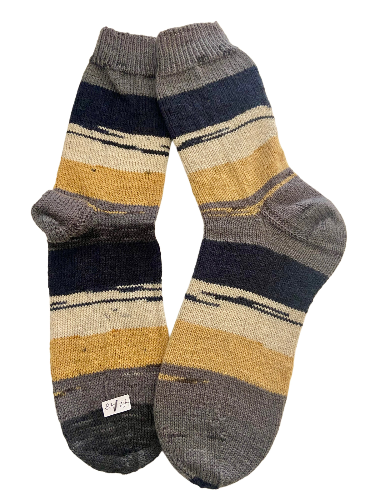 Handgestrickte Socken, Gr. 47/48