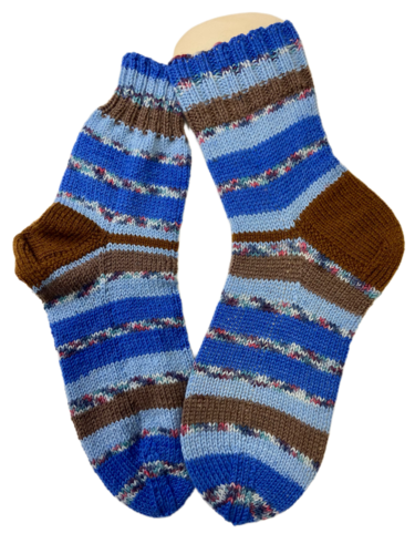 Handgestrickte Socken, Gr. 37/38