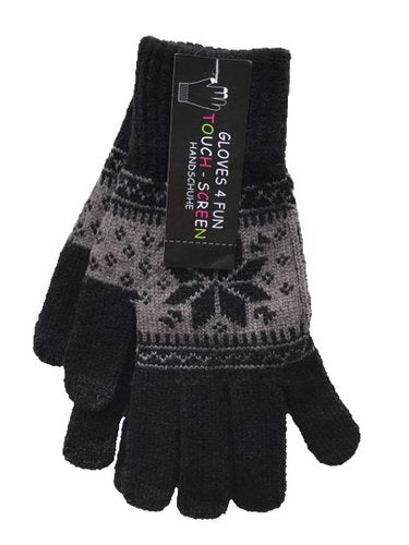Smartphone-Handschuhe mit Norweger-Design, ONE-SIZE