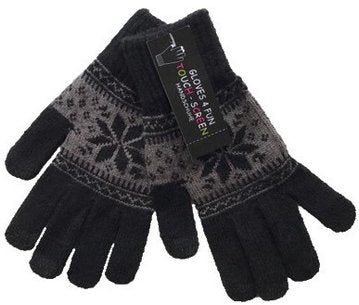 Smartphone-Handschuhe mit Norweger-Design, ONE-SIZE