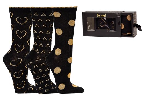 SALE! Geschenkbox Damen-Socken * 3er-Pack, One-Size
