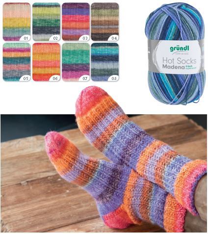 Gründl, Hot Socks Madena, 4-fach, (6,89€ / 100g)