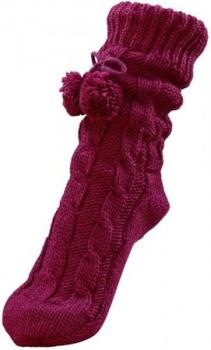 SALE! Dicke, warme Haussocken mit ABS und Teddy-Futter, one-size, braun, extra-flauschig