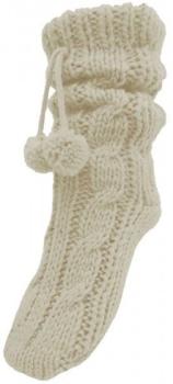 SALE! Dicke, warme Haussocken mit ABS und Teddy-Futter, one-size, braun, extra-flauschig